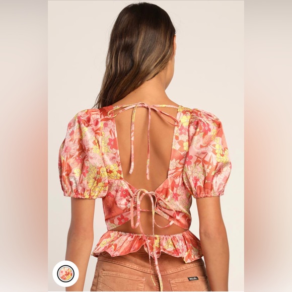 Lulus floral top,Size S - Picture 2 of 5